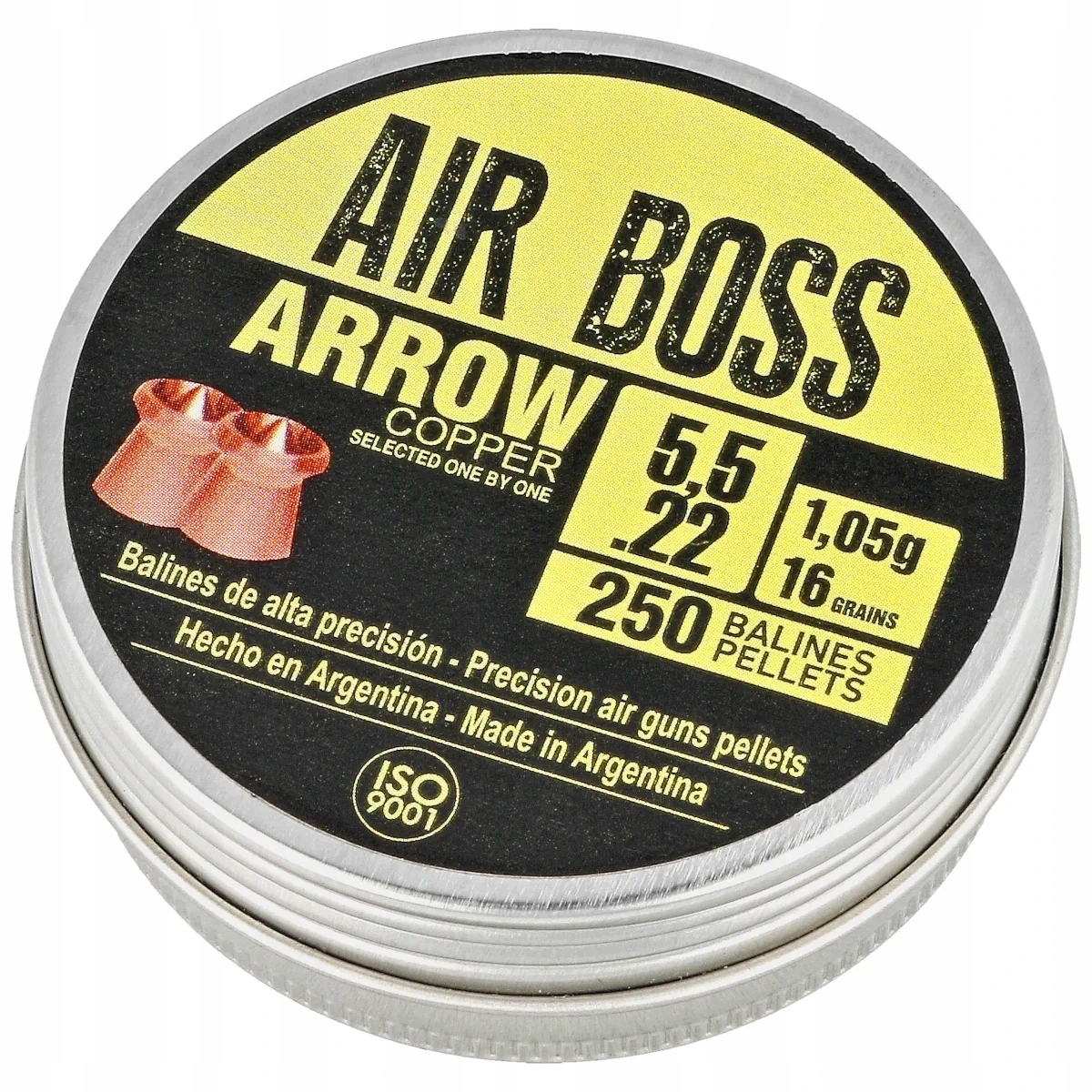 Śrut szpic Apolo Air Boss Arrow miedziowany 5.5 mm, 250 szt. 1.05g/16.0gr