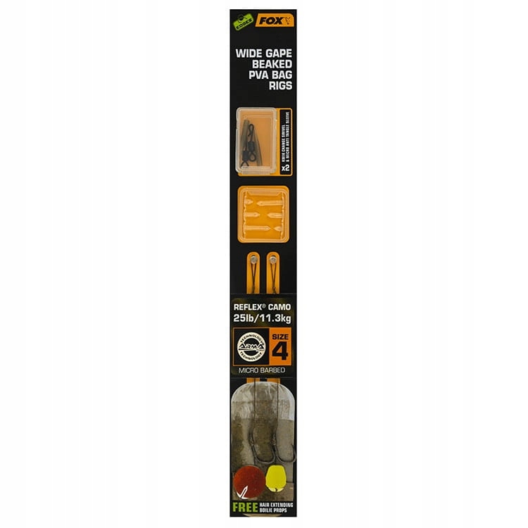 Przypony Wide Gape roz.4 Beaked Pva Ready Rigs Fox