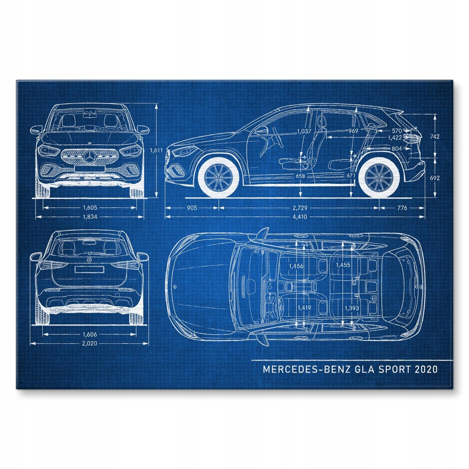Kovový plakát Mercedes Gla Tech Szyld Plech 30 x 42 cm Dárek