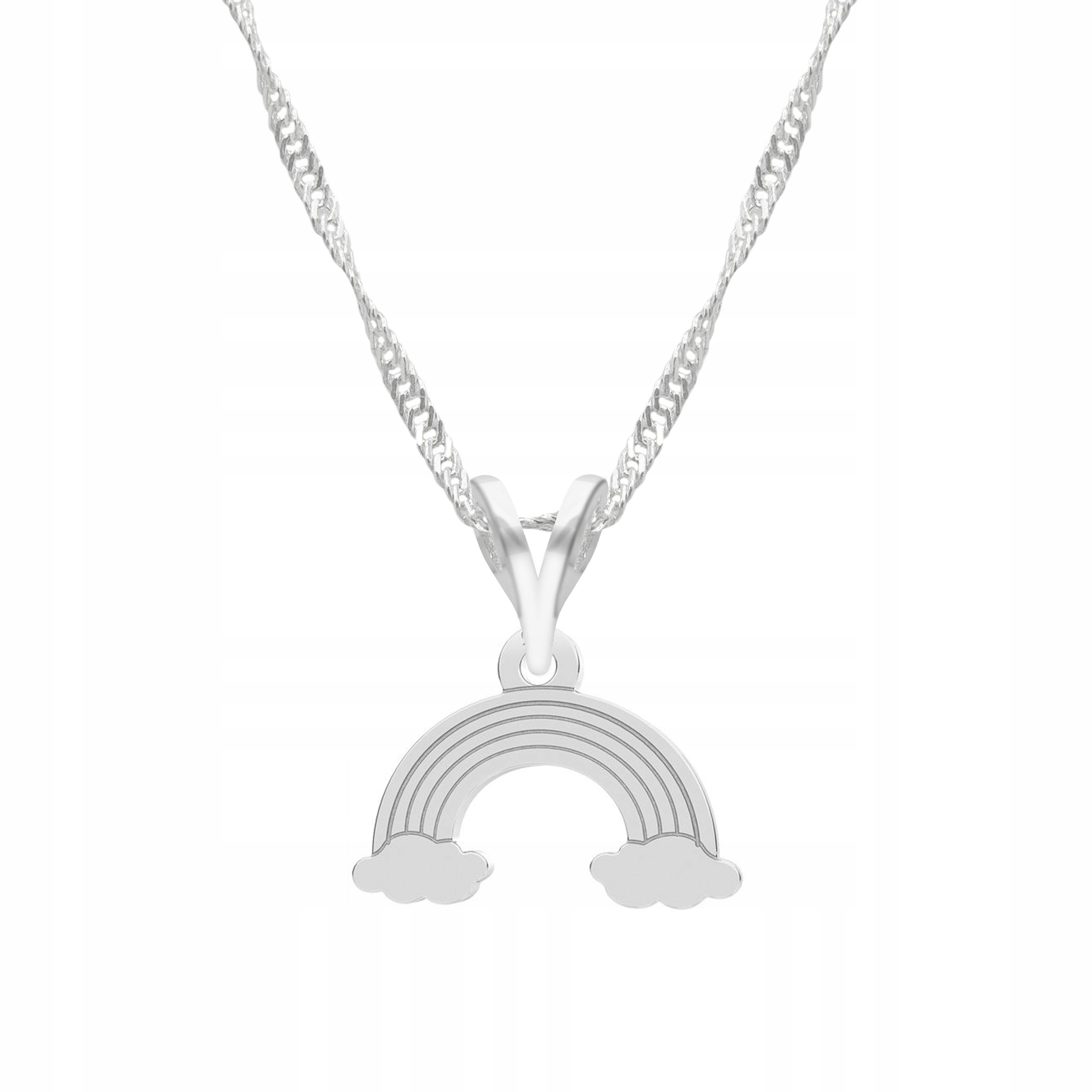 Stříbrný řetízek náhrdelník 925 Duha Rainbow