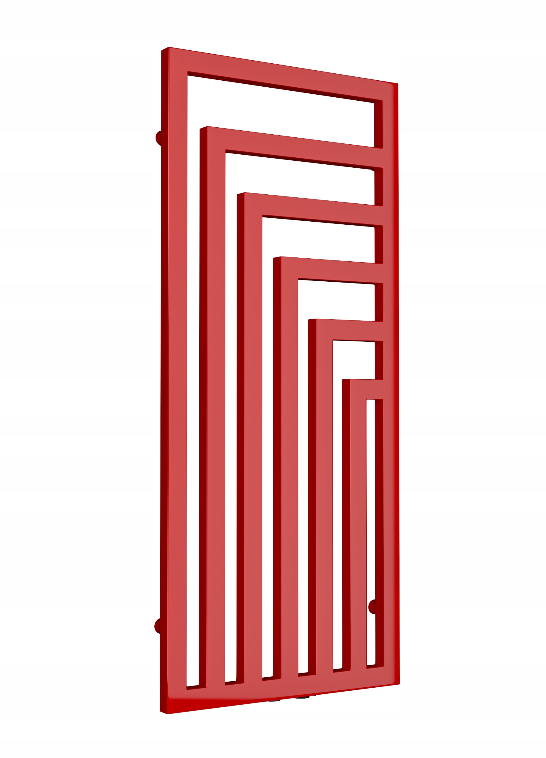 Dekoratívny Radiátor Vinkel Vertikálny 100/52 Červený