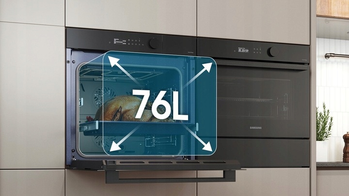 Piekarnik Samsung NV7B5685BAK Parowy DualCook WiFi Pojemność 76 l