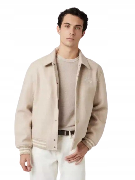 Guess Béžová Bomber Bunda S Klasickým Límcem XL 2CJ