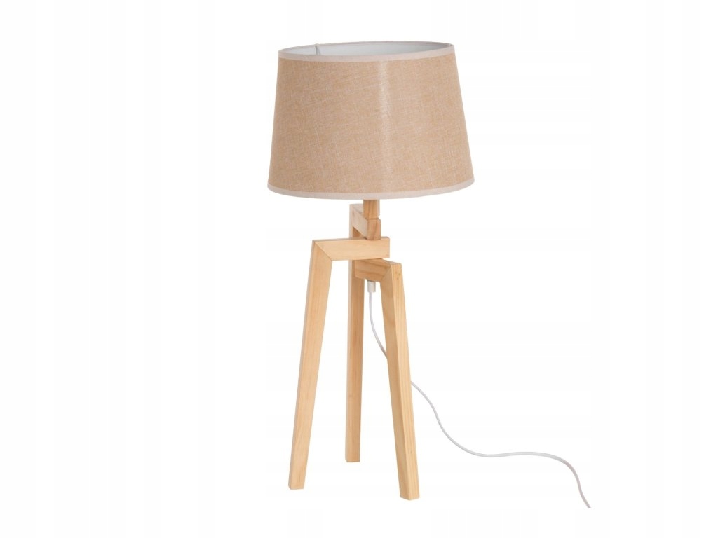 Stolová lampa s ľanovým tienidlom, 66 cm