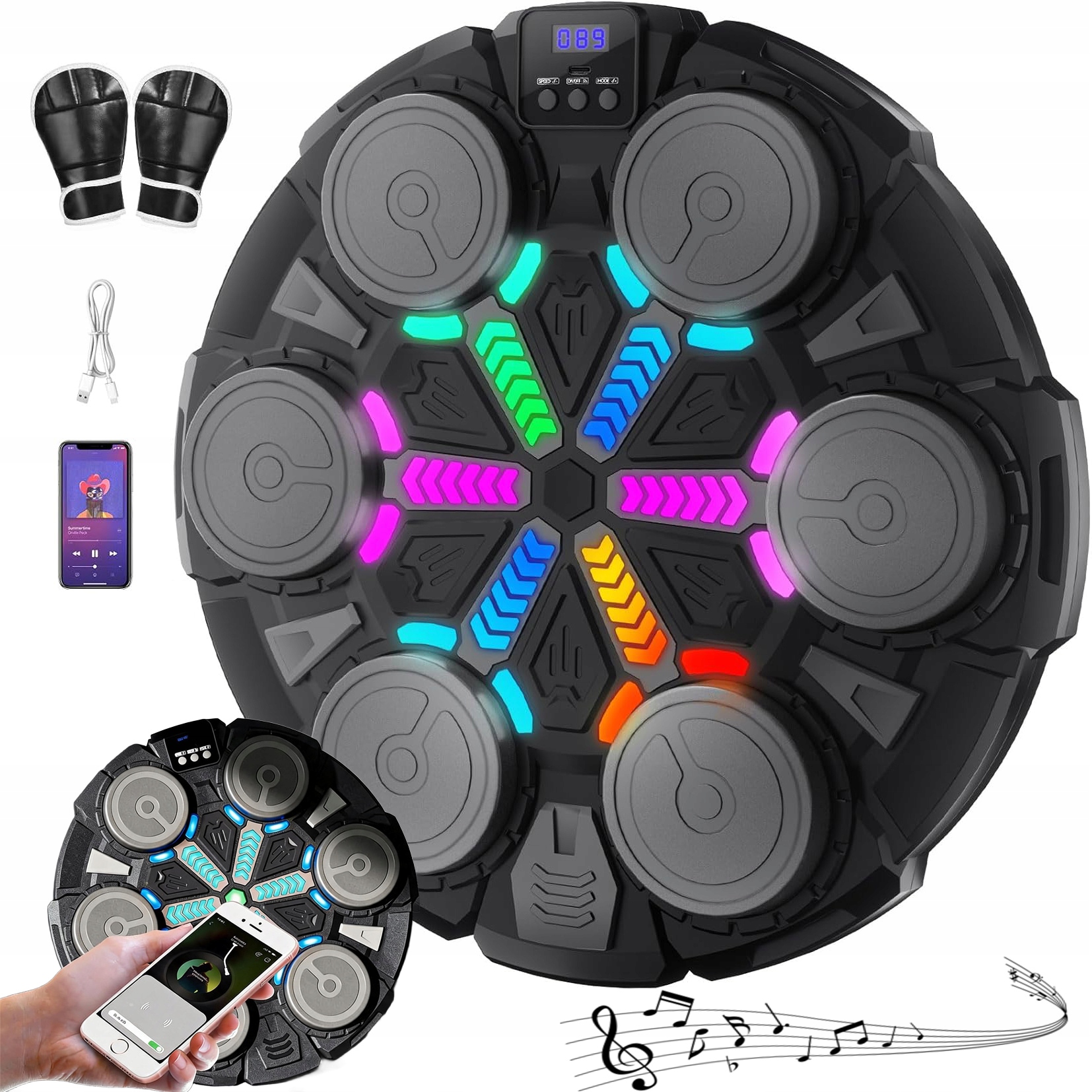 Music Boxing Machine Sprzęt Fitness Cel Bokserski Rękawice Bokserskie