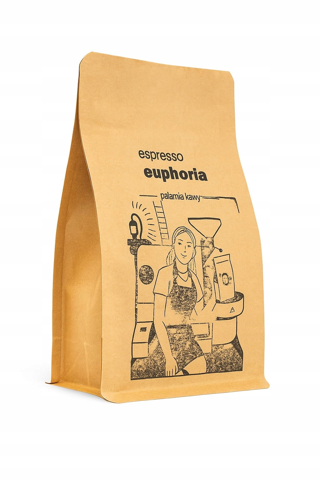 Levně Káva zrnková Espresso Euphoria Brazílie Santos 1000 g čerstvě pražená