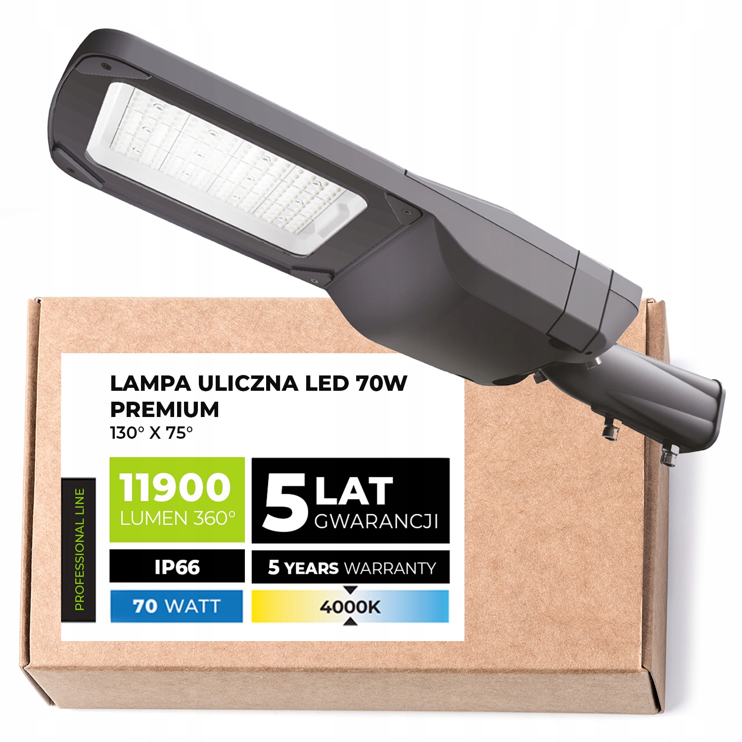 Led pouliční lampa Průmyslová silniční lampa 70W
