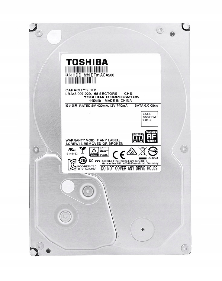 Pevný Disk Toshiba DT01ACA200 3,5" Sata