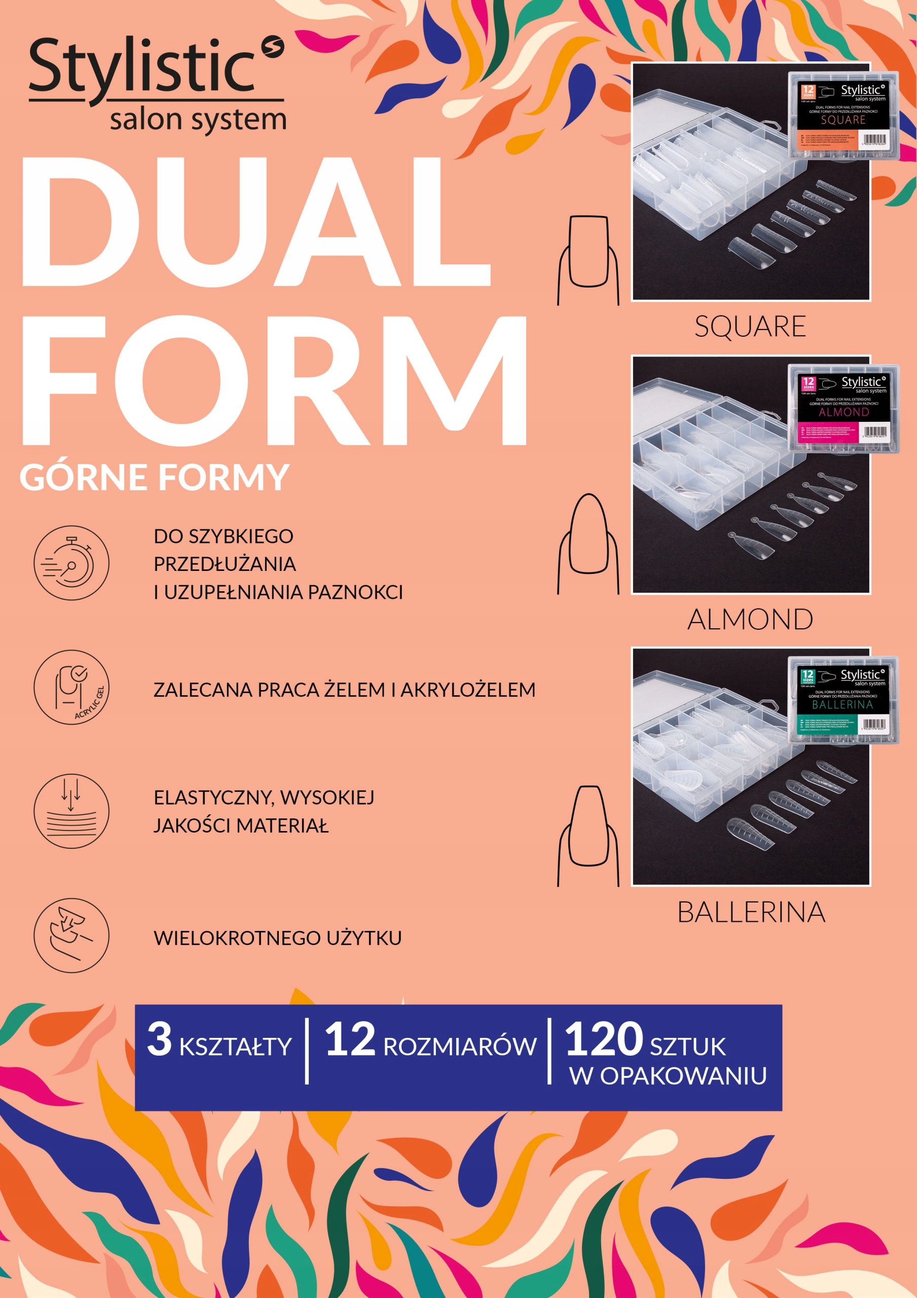 STYLISTIC Górne formy DUAL FORM KWADRAT i MIGDAŁ Marka bez marki
