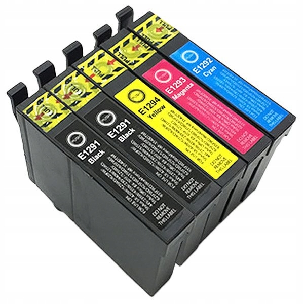 

5x Tusze Do Epson T1291 T1294 SX435W komplet Cmyk