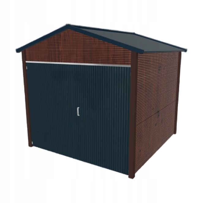 Domek na nářadí 2.5 x 2.5 m, sedlový, tmavý ořech
