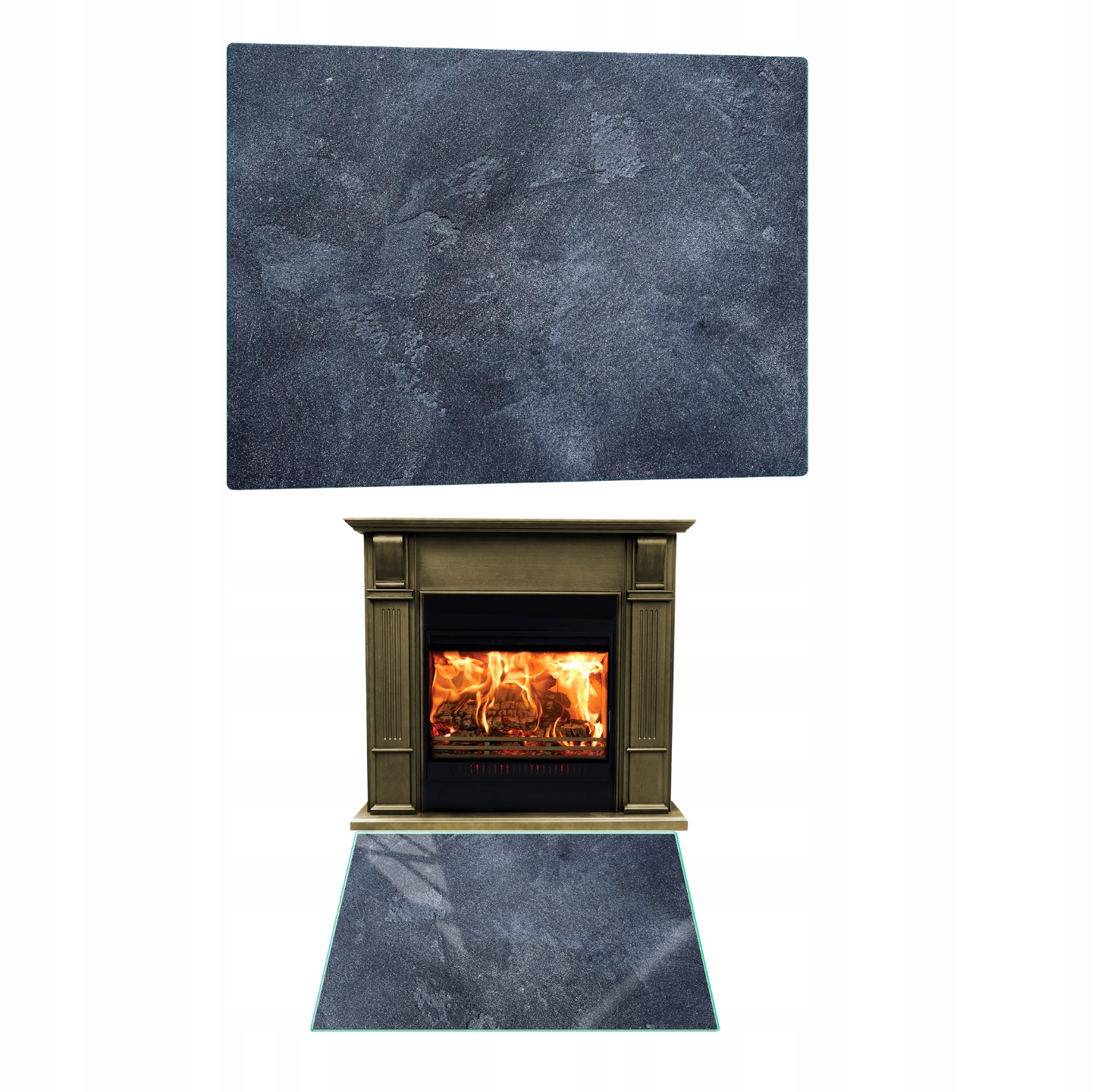 Sklo Pod Krb Tvrzené Sklo Podstavec Rozměr 50x52cm Grafika Kámen