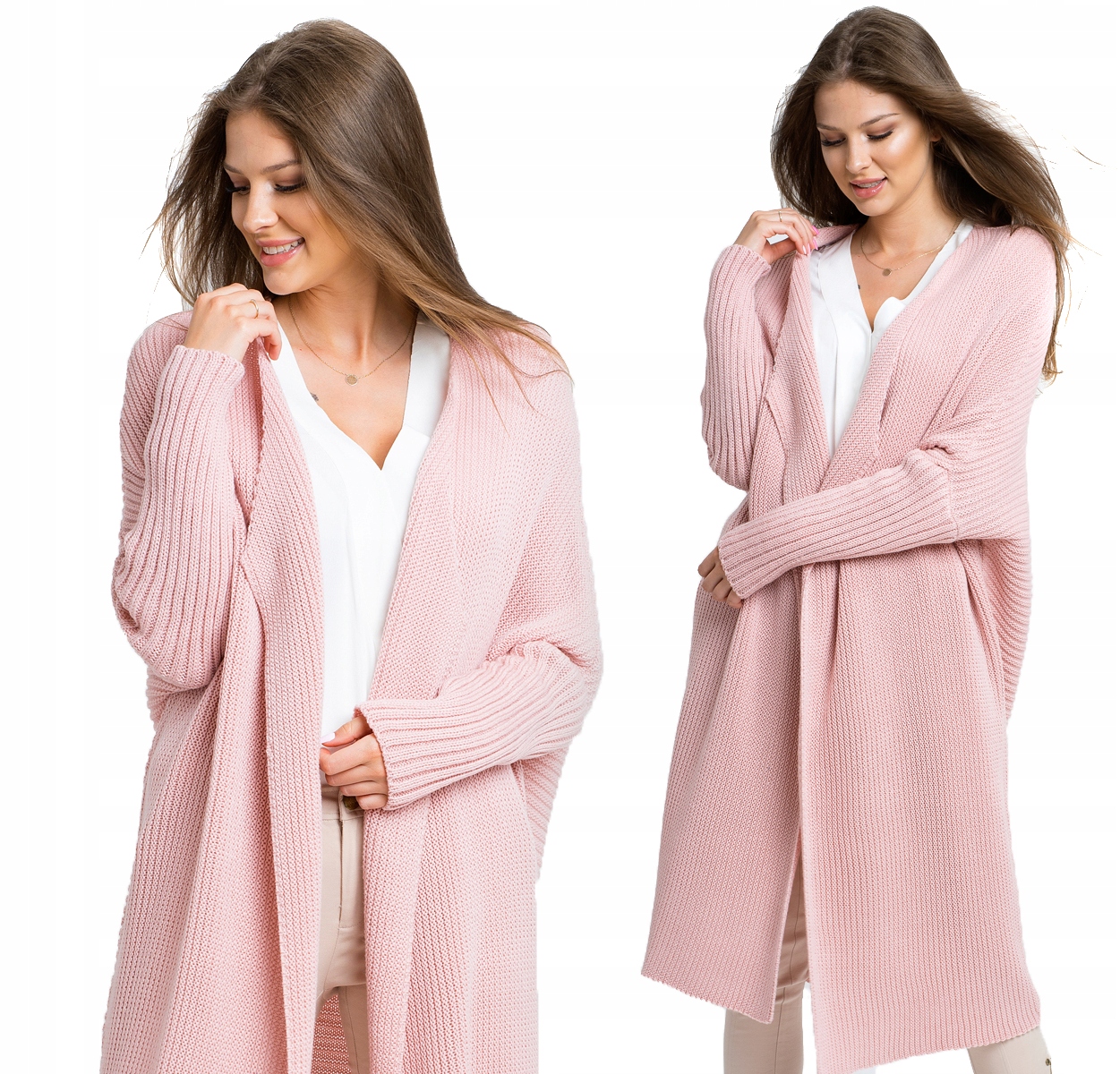 

Olsen Długi Kardigan Sweter Płaszcz Narzutka