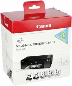 Canon PGI-29 Mbk/ Pbk/ Dgy/ Gy/ Lgy/ Co Multi pack 4868B018