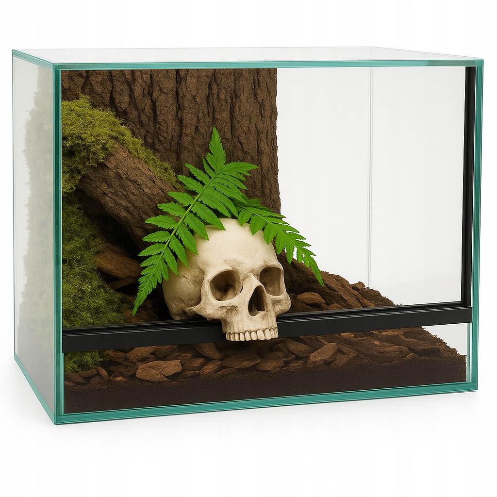 Mroczny zestaw Halloween dla ptasznika 30x30x20cm gilotyna