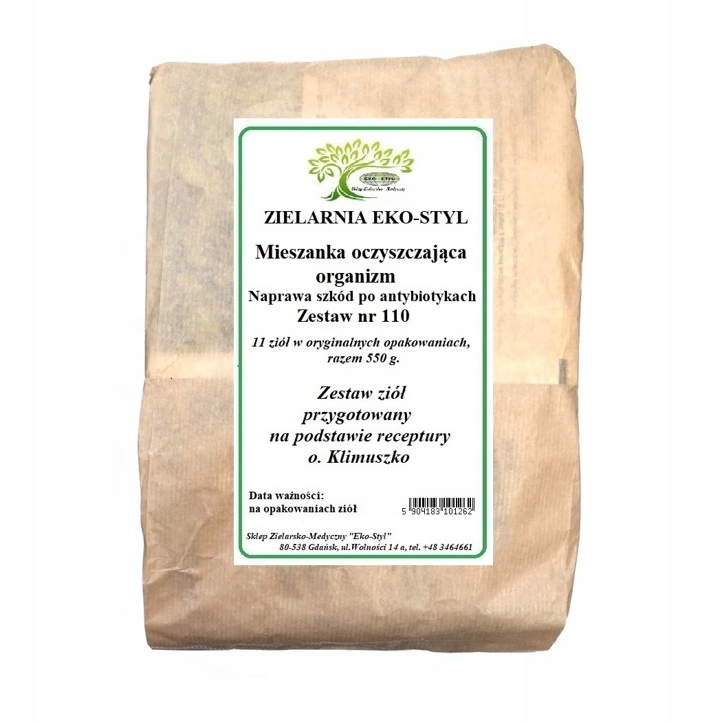 Oczyszczanie Organizmu Zioła wg rec. O.Klimuszko -Zestaw ziół Eko-Styl