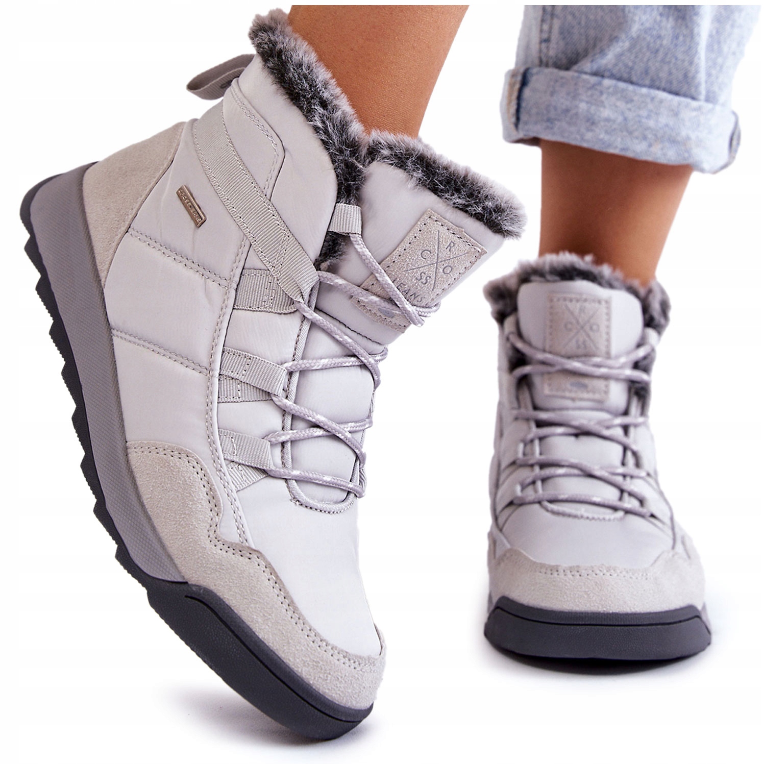 

Ocieplane Śniegowce Cross Jeans KK2R4015C Szare 38