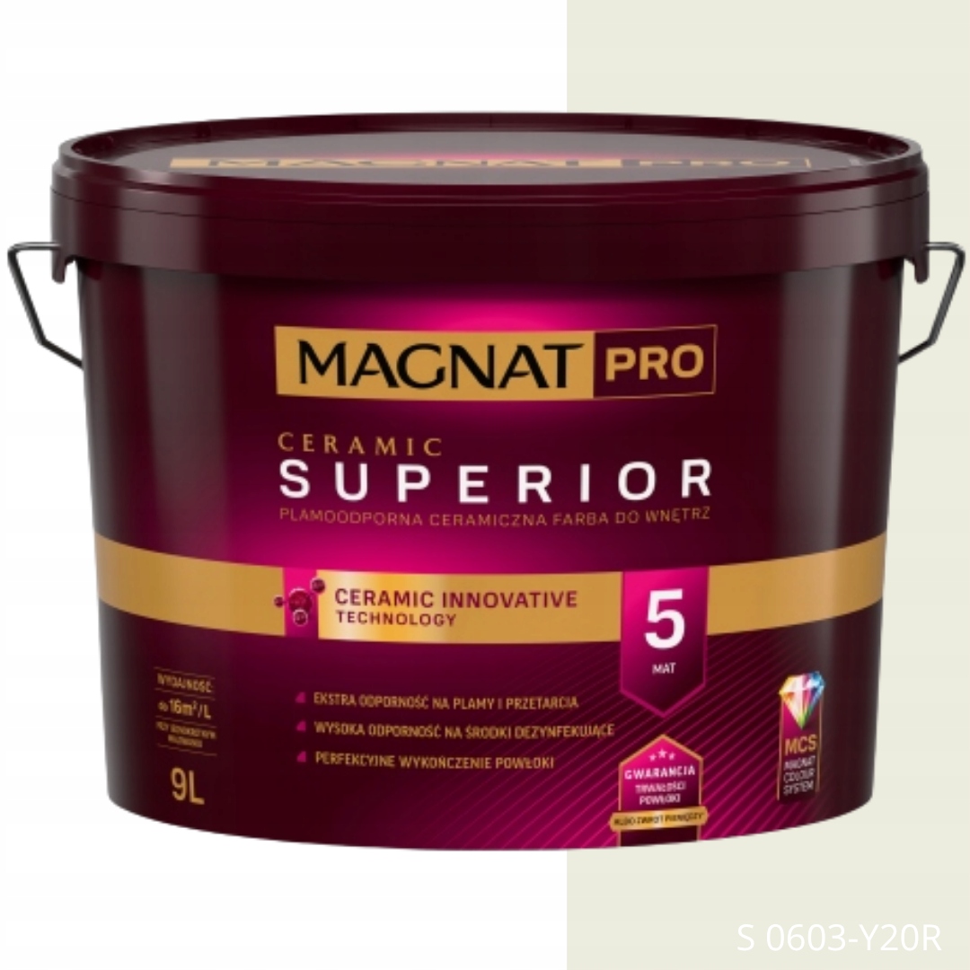 Magnat Keramická Farba Pro Ceramic Superior 5 Farba S 0603-Y20R 9L