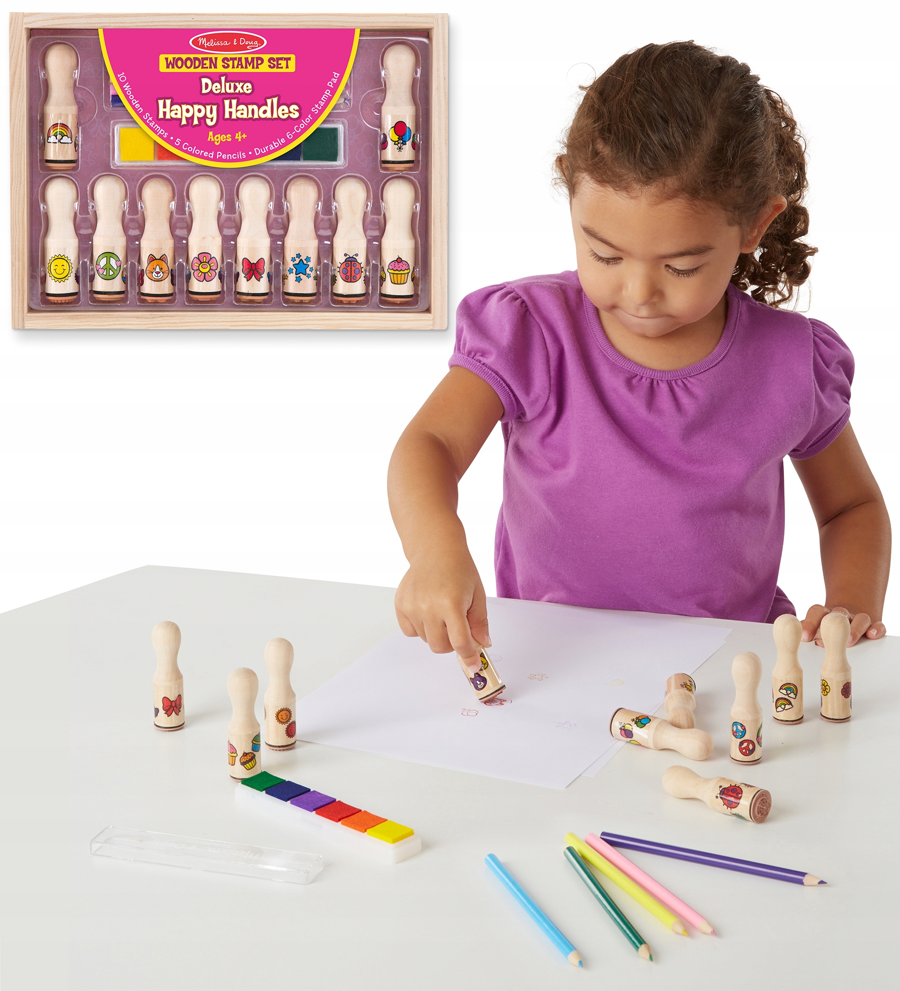 MELISSA AND DOUG - ZESTAW STEMPELKÓW DELUXE DREWNO