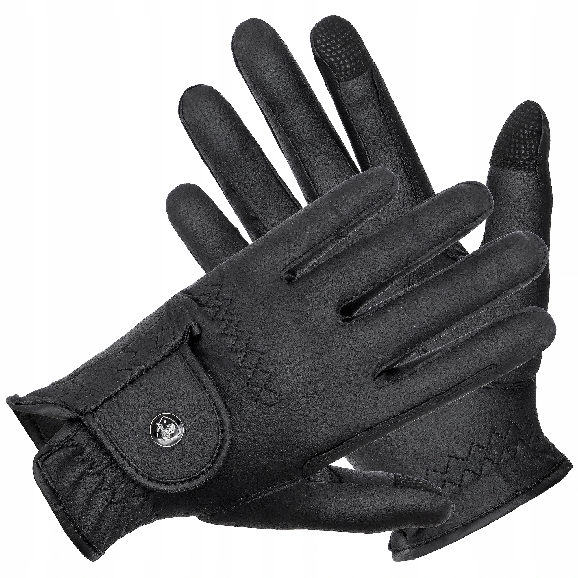 Rękawiczki do jazdy konnej damskie Equestrian Queen Zanzibar czarne Xs