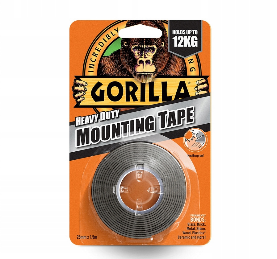 Gorilla MOCNA dwustronna taśma MONTAŻOWA do 12KG