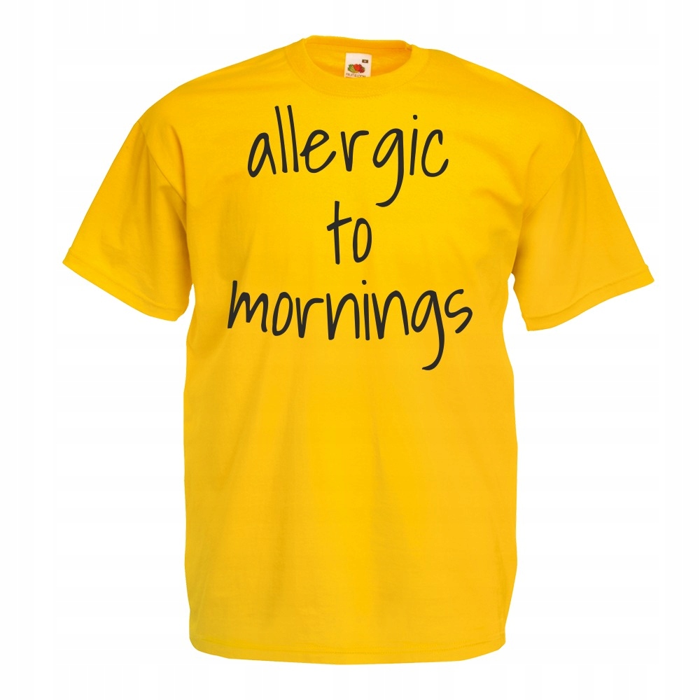 

Koszulka allergic to mornings M żółta