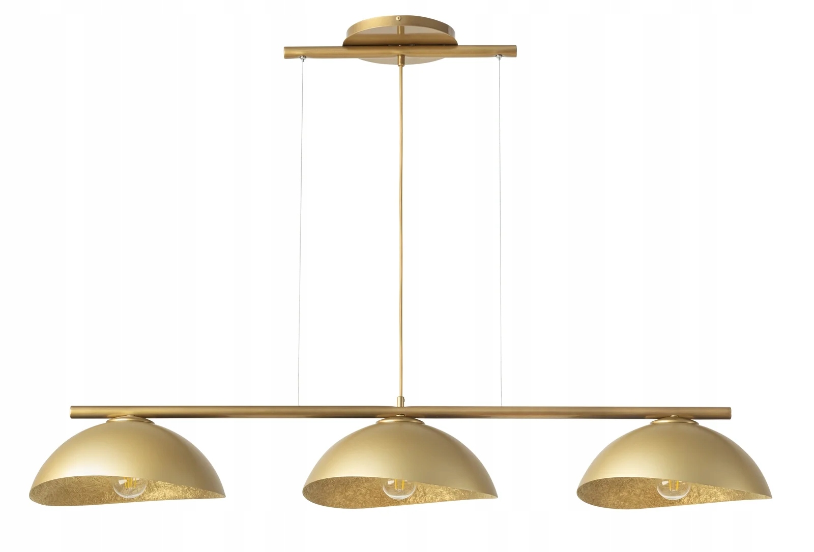 Závěsná lampa Sigma Lighting Solar 3xE27 zlaté kopule 80 cm