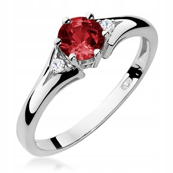 Zlatý Prstýnek ryzosti 585 Granát 0,60 ct