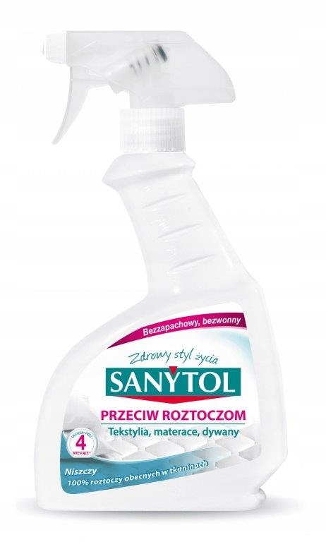 

Sanytol Usuwa w 100% Roztocza Tekstylia Materace