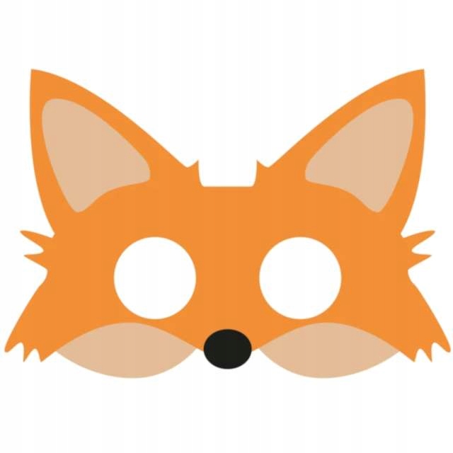 MASKA filcowa ZWIERZĘTA zoo LIS lisek strój DZIECI