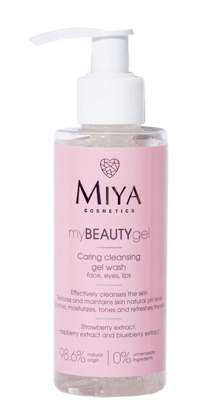 Miya myBEAUTYgel Hydratační Gel na mytí obličeje Extrakt z Jahody 140 ml