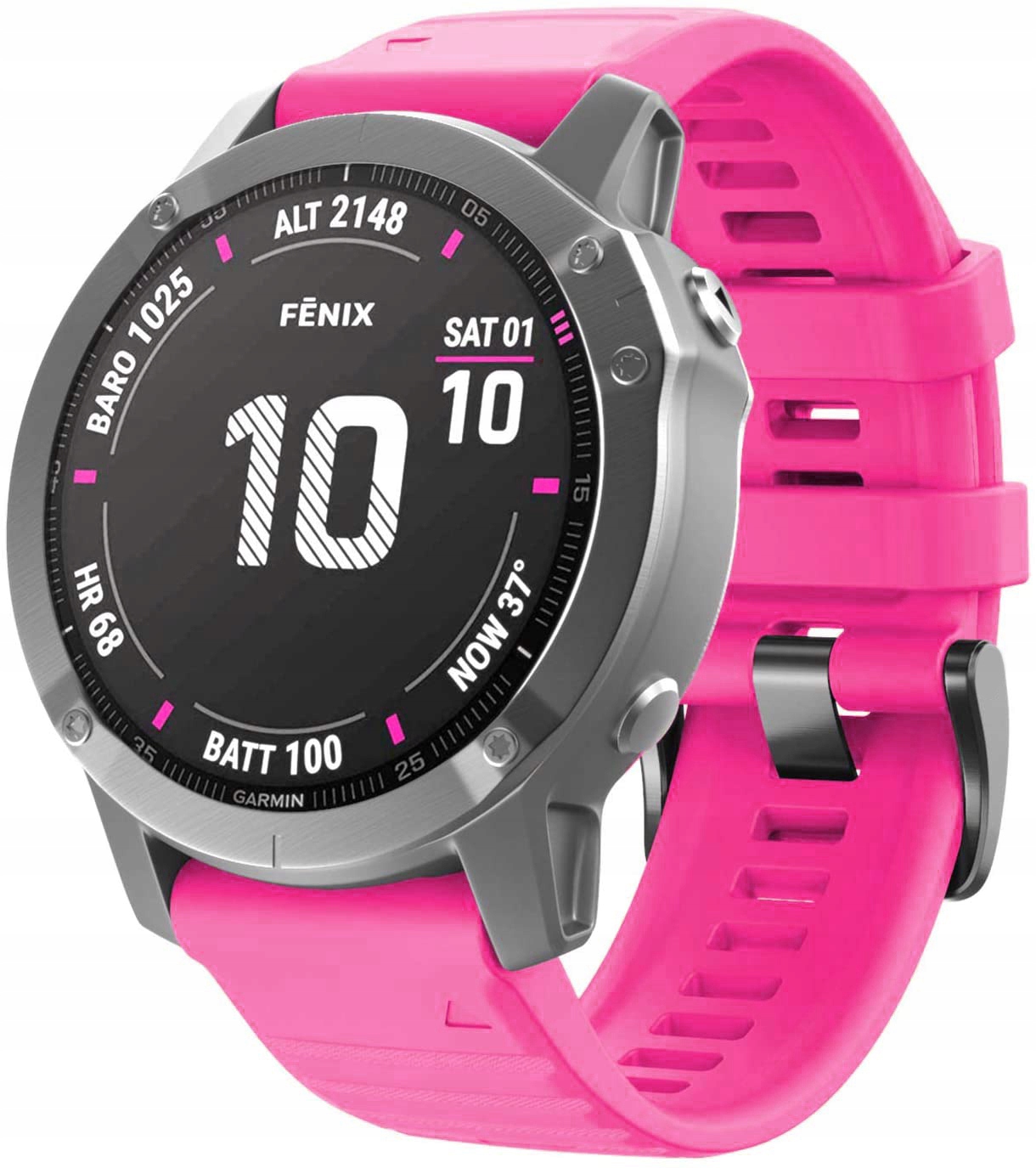 RÓŻOWY Pasek Garmin FENIX 6X PRO QuickFit 26mm Materiał paska guma