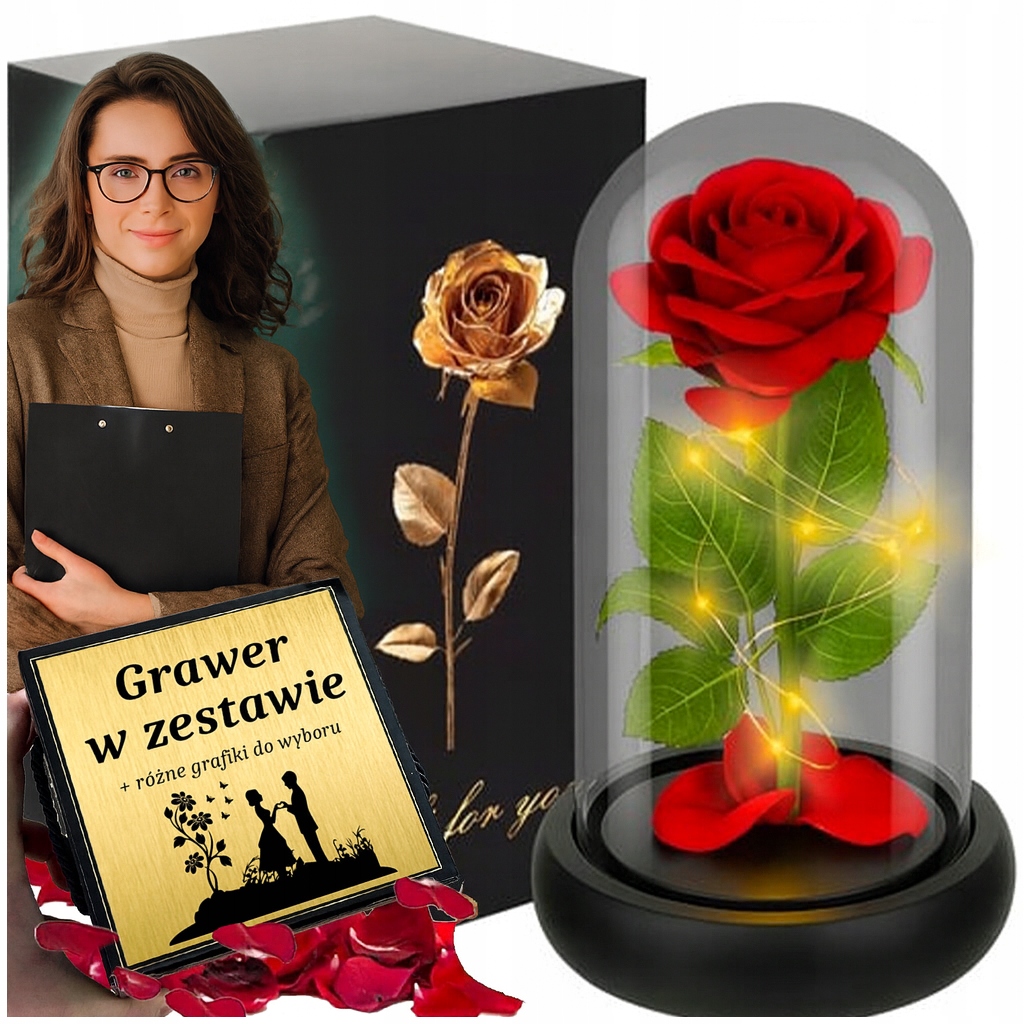 Originální Dárek Ke Dni Dárek Pro Vašeho Předchozího Růže S Gravírováním