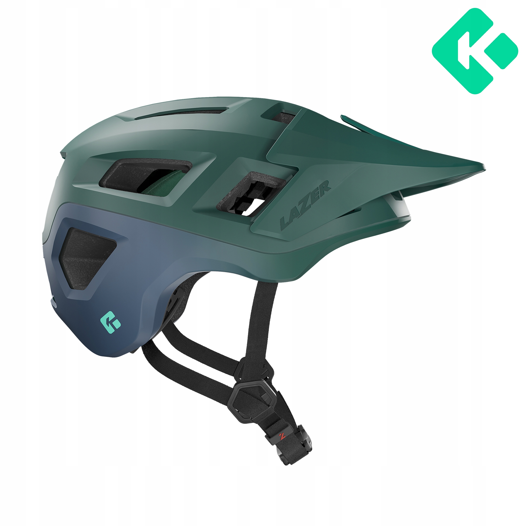 Cyklistická přilba Lazer Coyote KinetiCore Mtb Matte Green Blue M