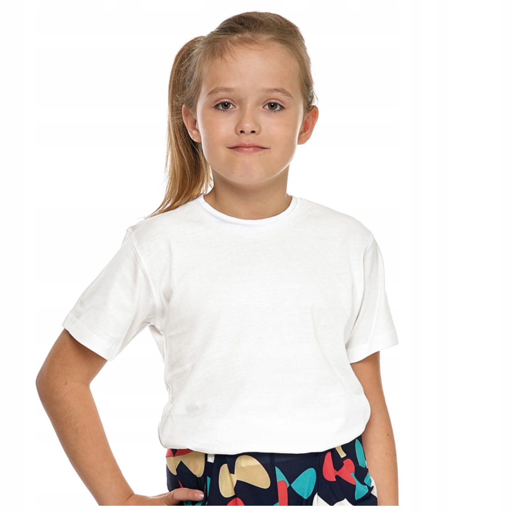 

Biały T-shirt Dziewczęcy Koszulka Wf Moraj 122-128