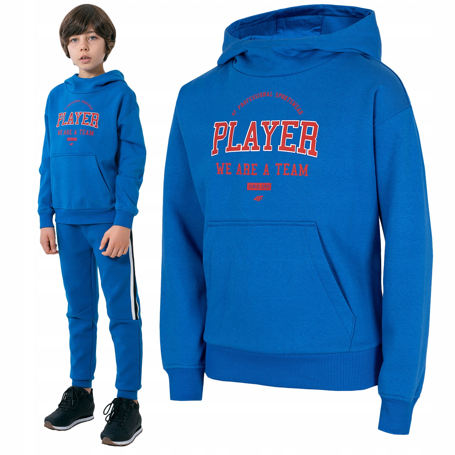 

Bluza z Kapturem Kangurka 4F junior JBLM006 152