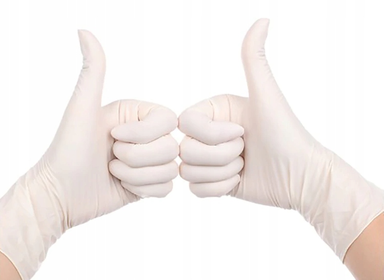 Одноразовые перчатки из латексного порошка, размер L 1 пара
