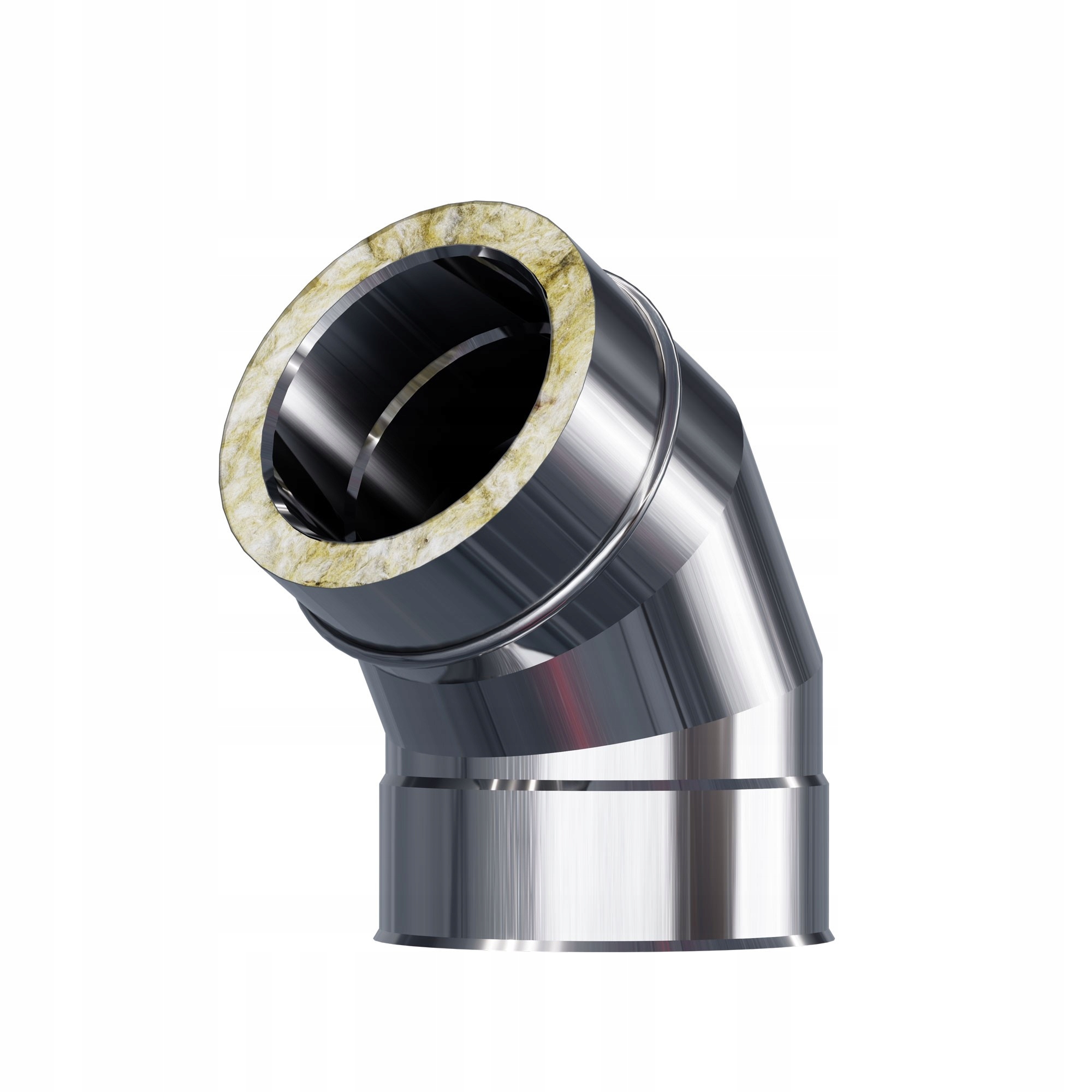 Kzd Slim Koleno izolované fi 200 0,8 mm 60 stupňů komín vložka ocel žár