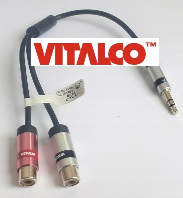 

Adapter Jack 3,5mm Stereo do 2x Rca Chinch Vitalco