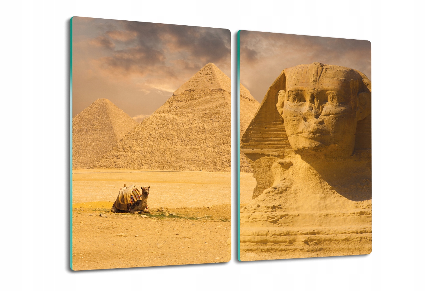 skleněná krájecí deska 2x30x52 Sfinga pyramida