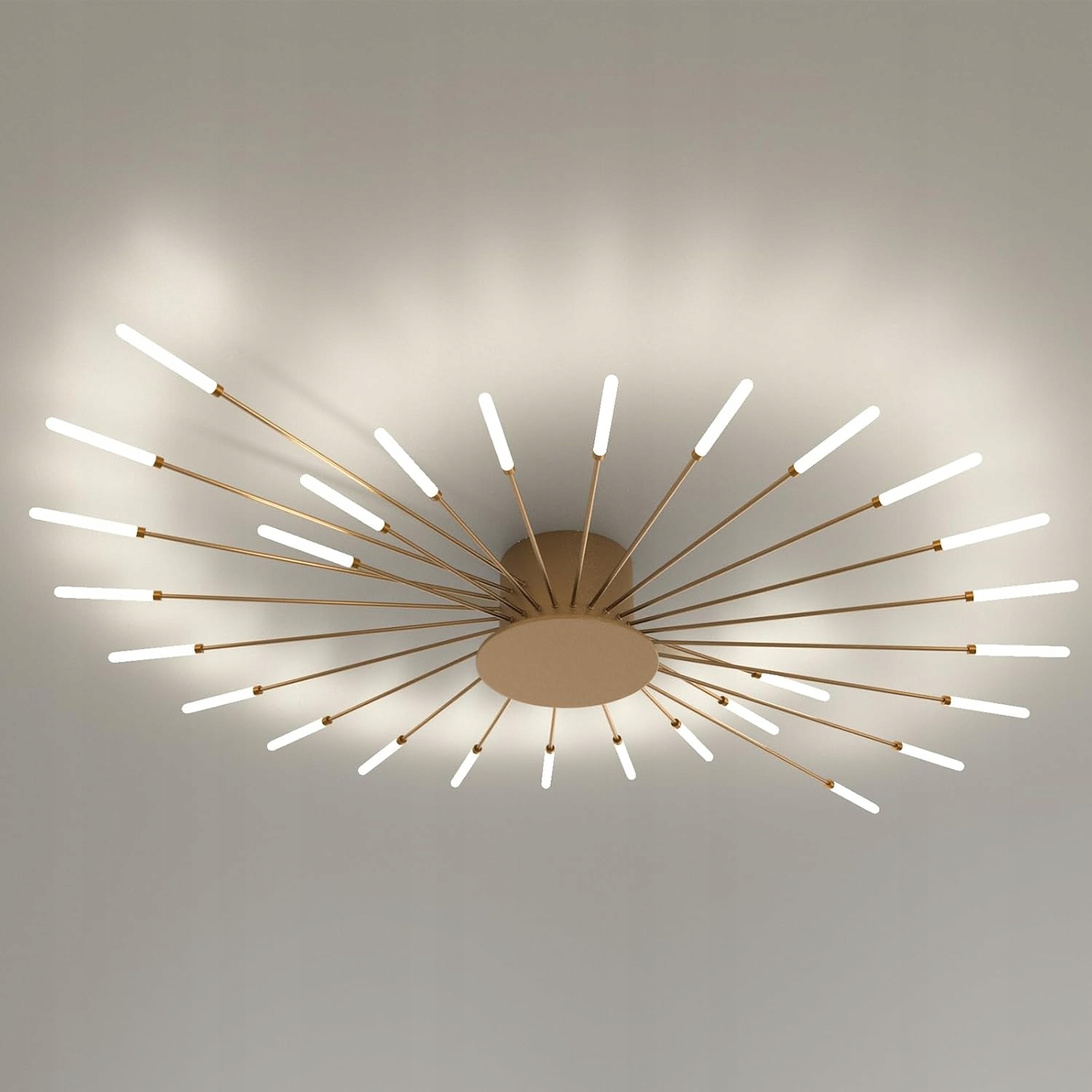 Zyrandol Złota Lampa Wiszaca Led Lampa Sufitowa Do Salonu 4500K Nowoczesna