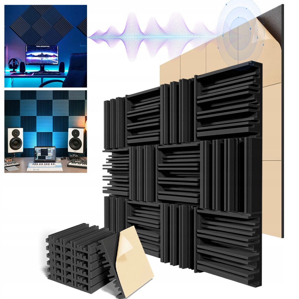 Akustické Pěnové Podložky Tlumící panely na zeď za reproduktor