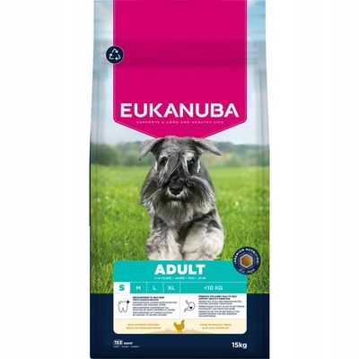 Levně Suché krmivo Eukanuba Adult Small Breed, kuře, 15 kg