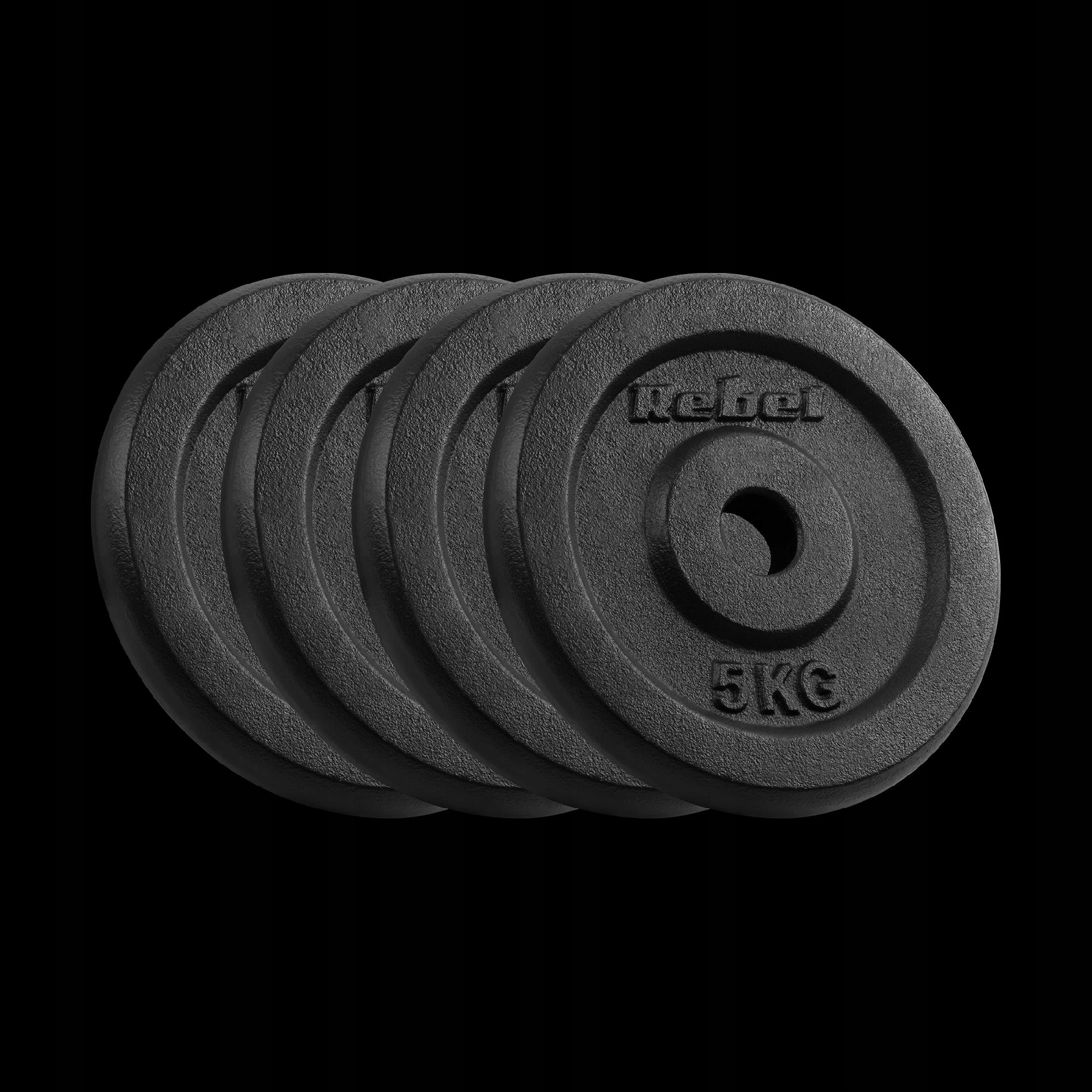 Sada litinové Závaží 4x5kg, 20kg otvor 31mm klasický talíř Rebel