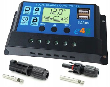 

Regulator Ładowania 12V 24V Kontroler Solarny 30A