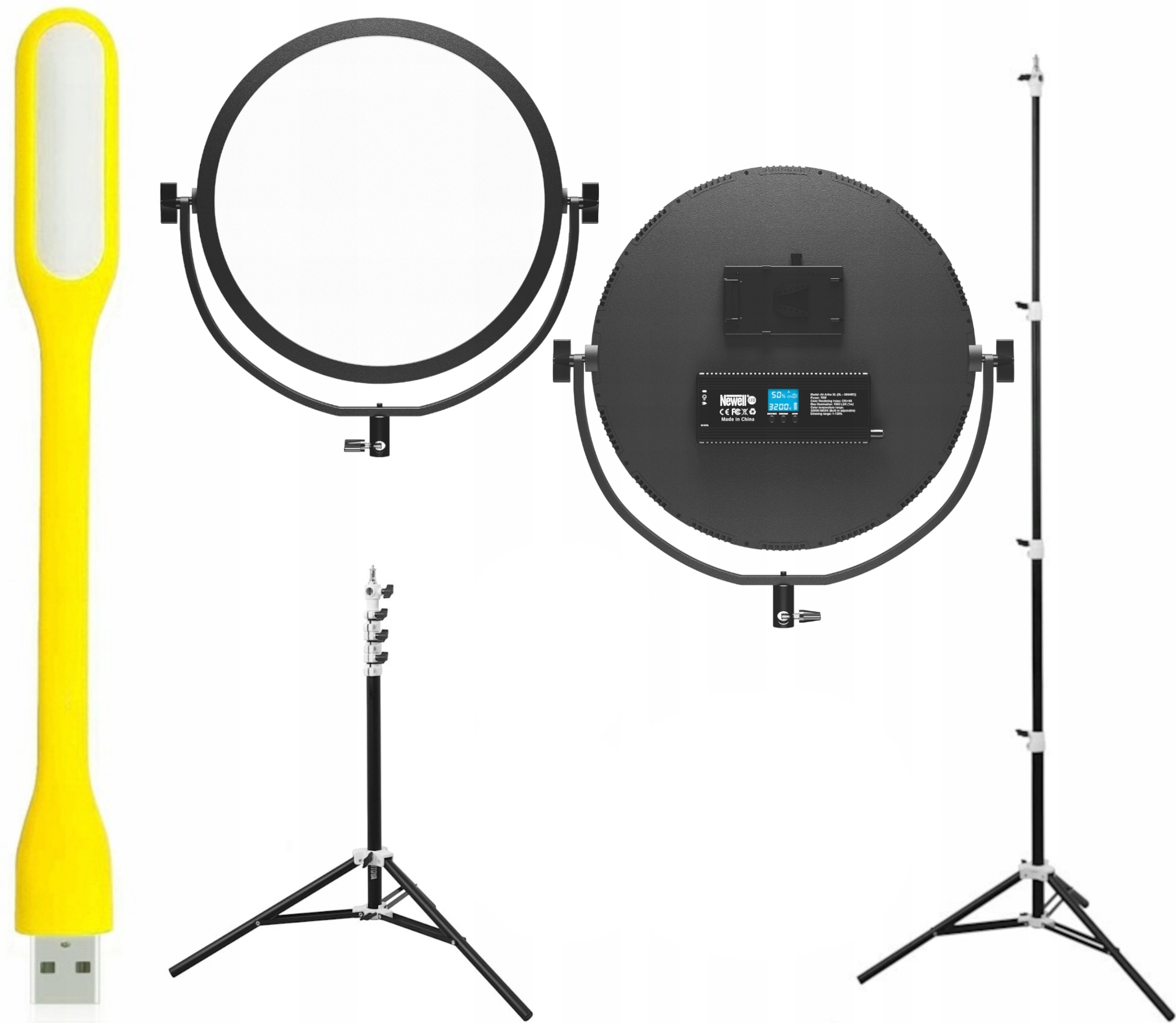 Lampa Led Newell Air Artha XL 70W 3200K 5600K Etui Pilot Statyw 230CM