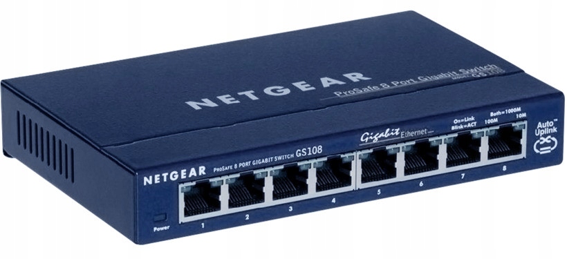 8portový gigabitový Switch Netgear GS108GE 16 Gb/s