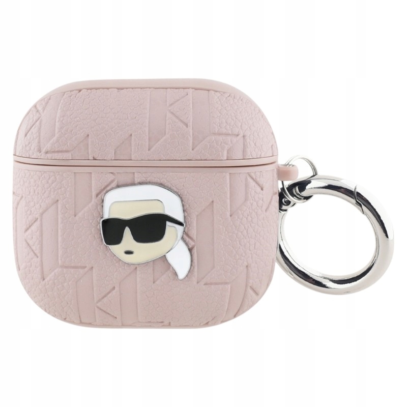 Karl Lagerfeld Monogram Karl Head Pouzdro pro AirPods 4 (růžové)