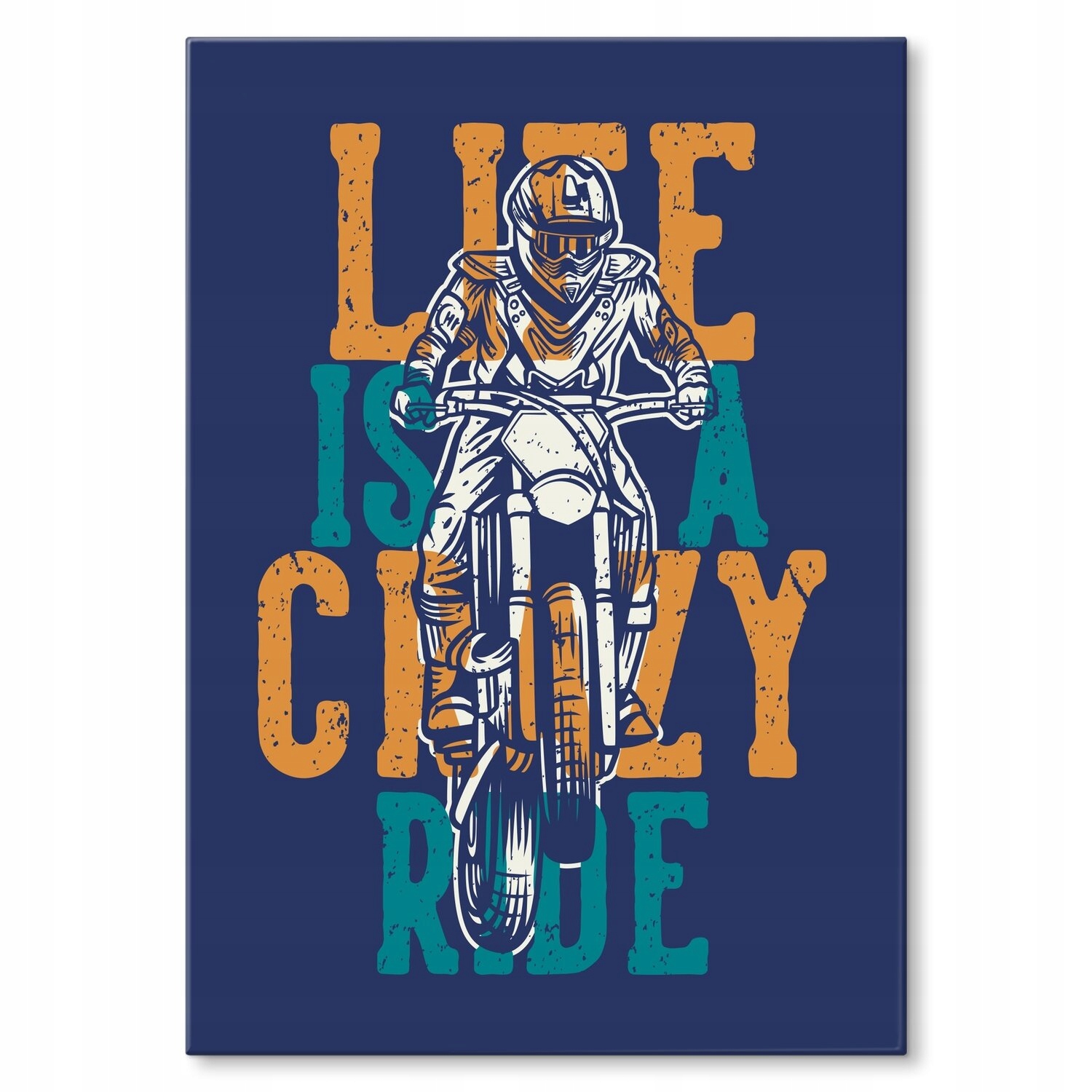 Kovový plakát crazy ride bike Szyld Plech 42 x 59,4 cm Dárek