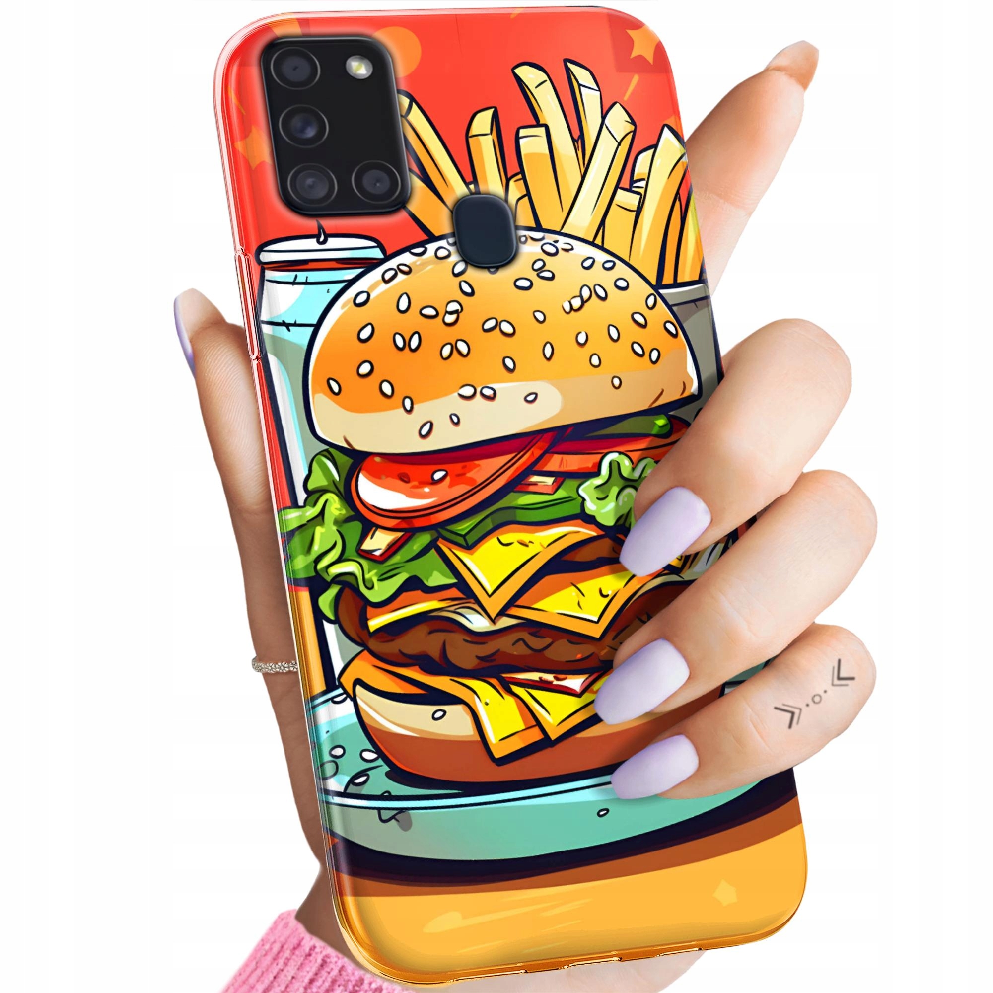 Etui Do Samsung Galaxy A21S Hamburger Burgery Fast-food Jedzenie Case